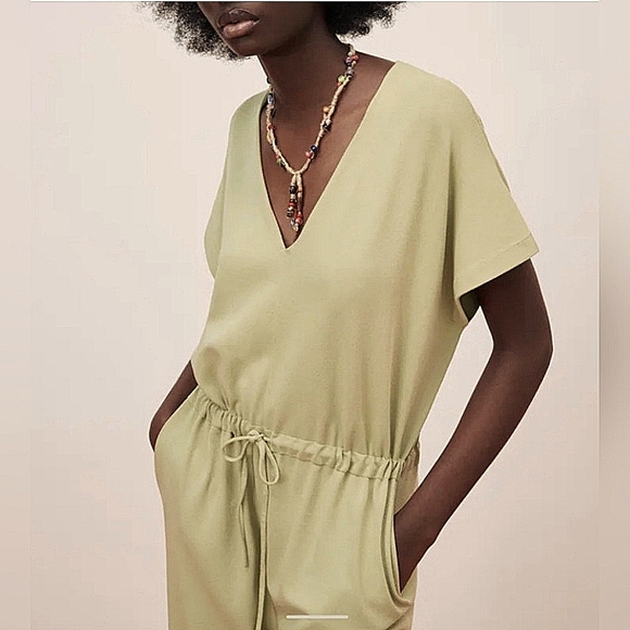 Zara Knit Wide Leg Jumpsuit Limited Edition Small - Picture 2 of 8